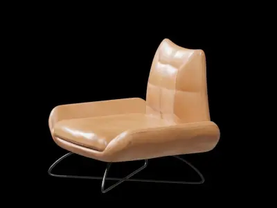 Leather chair luxury furniture 3D model