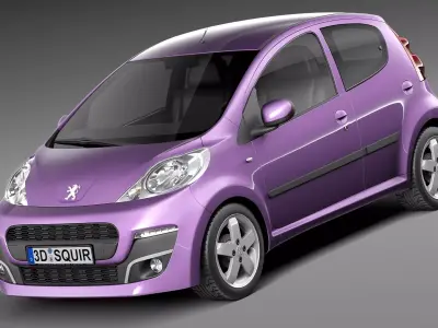 Peugeot 107 5-door 2013 3D model