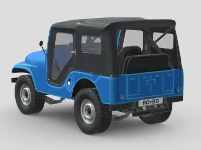 Jeep CJ5 1954 Low-poly 3D model