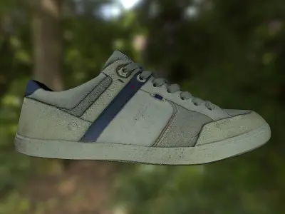 Sneaker shoe 3D model Low-poly 3D model