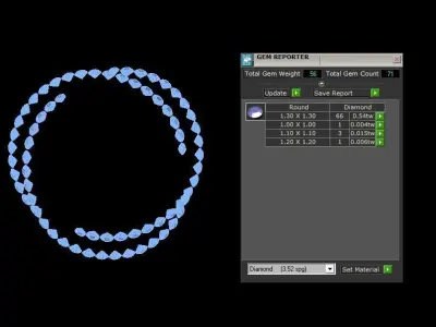 Caboshon RIng Gold  3D print model