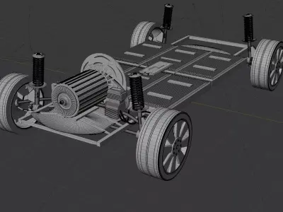 Electric Car Chassis 3D model