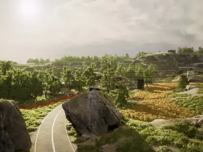 Countryside Race Game Pack Low-poly 3D model