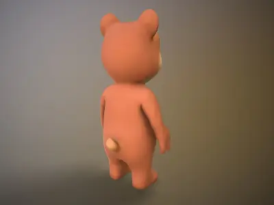cartoon teddy bear Low-poly 3D model