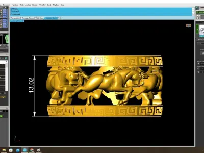 Luxury Dragon Band Ring with Greek Key Pattern 4097 3D print model