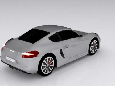 porsche cayman S Low-poly 3D model
