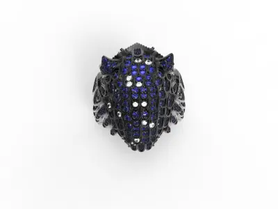 Boucheron ring owl  3D print model