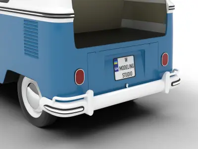 Volkswagen T1 Combi 1950 HQ 3d model 3D model