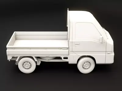 Subaru Sambar Kei Truck UT Low-poly 3D model