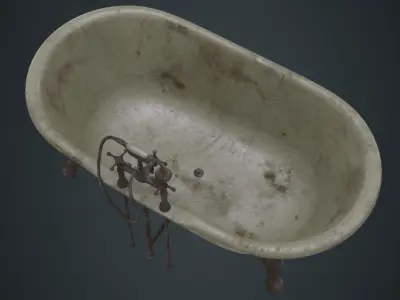 Bath 1B Low-poly 3D model