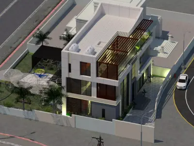 Modern Luxury Villa -3D Exterior Design 3D model