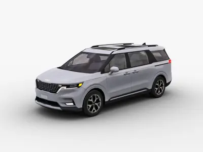 KIA Grand Carnival 2024 with Interior Low-poly 3D model