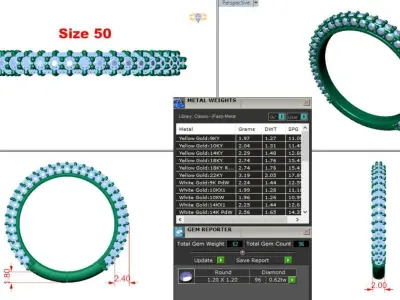 Wedding band Version9 3D print model