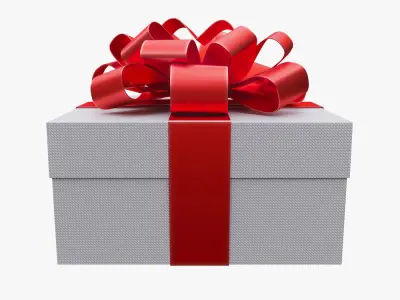 Christmas gift box 03 3D model