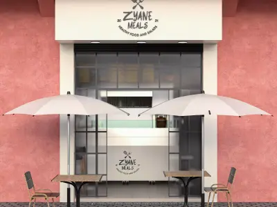 interior restaurant fast food  3D model