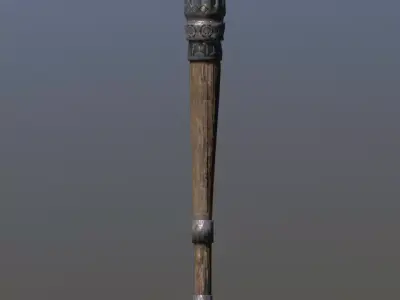 Medieval Torch Low-poly 3D model purchase
