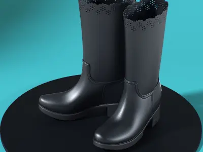 Moncler Simone Rocha Rebekah Rain Boots 3D model