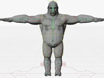 Gorilla - King Kong - v2 Low-poly 3D model