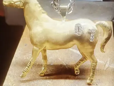 3d horse gold or silver 3D model
