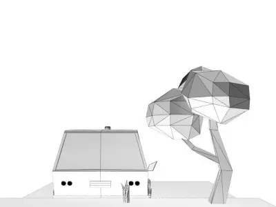 lOW POLY AMBULANCE CAR Low-poly 3D model