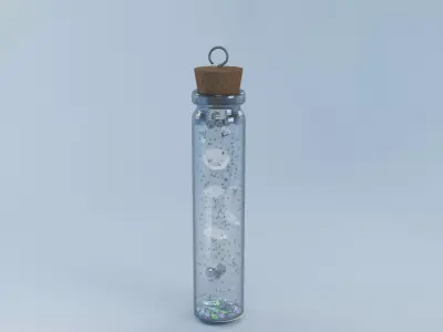 Beautiful epoxy resin jar 3D model