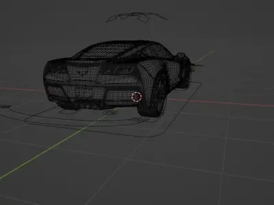 car rigged 3D model