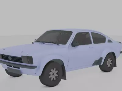 Rally Car Vehicle for Games Low-poly 3D model