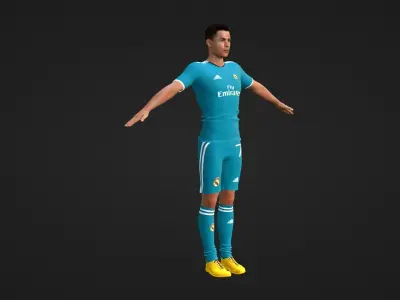 Cristiano Ronaldo - Real Madrid Low-poly 3D model