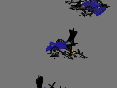 Game Barracks - Broken Tank 3D model