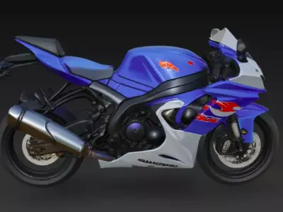 Suzuki sports bike 3d model 3D model