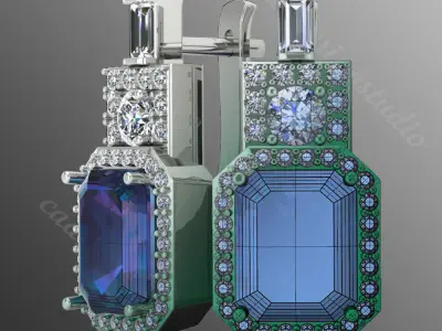Earrings kt35 3D print model