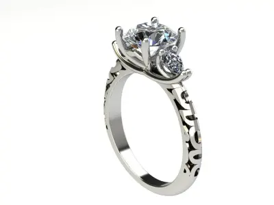 pear ring enamel 3D print model