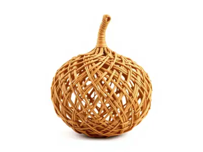 Wicker Pumpkin Decorative Model Pack Low-poly 3D model