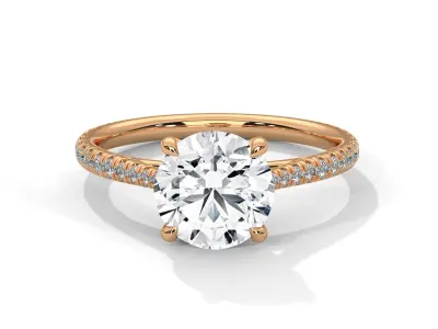 solitaire ring with detail images and 360 render videos 18 3D print model