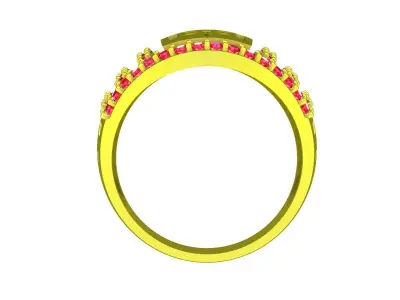 5759 luxury korean diamond women ring  3D print model