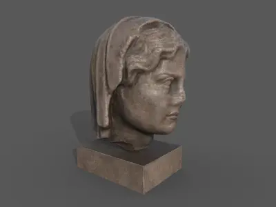 Head of Goddess of harvest Low-poly 3D model