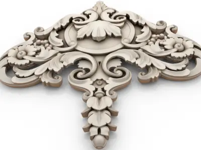 carved classic decorative ornament cnc 3d printing stl 12 3D model