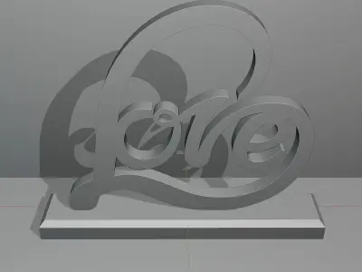 Decor for Valentines Day 2 Low-poly 3D model