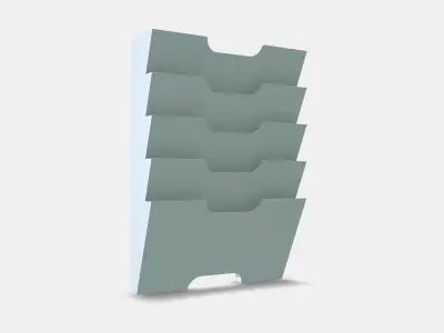 KVISSLE Wall magazine rack Low-poly 3D model