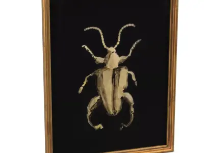 Scarabeo Watercolor Painting Wall Art PBR 3D model