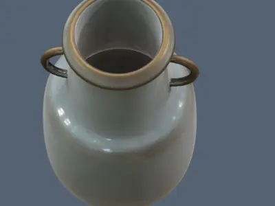 Old Metallic Vase Low-poly 3D model