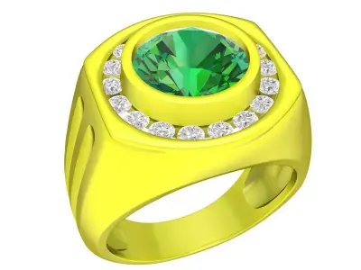 A6686 Luxury Korean Diamond Men Ring 3D Model 3D print model