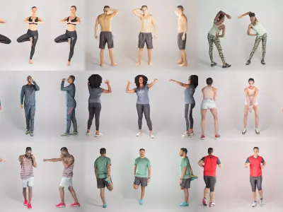 People sport 10 3D Model Pack