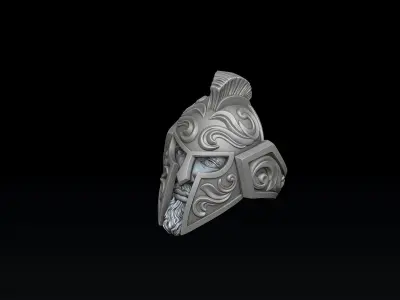 Warrior Helmet Ring v3 3D print model