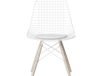 Herman Miller Eames Wire Chair Dowel Base 3D model