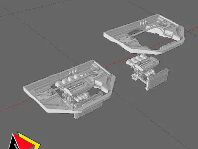 164 Scale B12 Engine Diecast johnny lightning EK9 3D print model