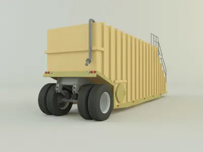 Frac Tank trailer model 3D model