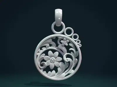 Scrollwork Pendant 3D print model