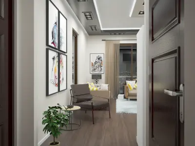 Living Room Scene 3D model