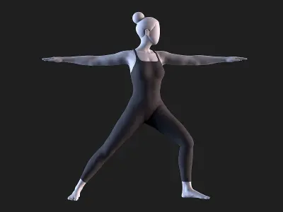 Warrior II - Yoga Essence 3D print model
